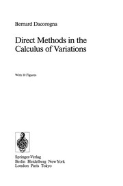 Front cover of Direct Methods in the Calculus of Variations by Bernard Dacorogna