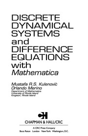 Cover of Discrete dynamical systems and difference equations with Mathematica by M. R. S. Kulenović