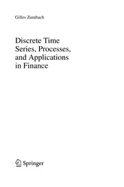 Front cover of Discrete Time Series, Processes, and Applications in Finance by Gilles Zumbach