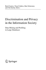 Front cover of Discrimination and Privacy in the Information Society by Bart Custers