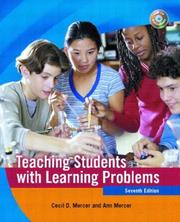 Cover of Teaching students with learning problems by Cecil D. Mercer