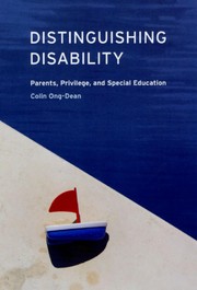 Cover of Distinguishing disability by Colin Ong-Dean