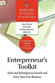 Front cover of Entrepreneur's Toolkit by Richard Luecke