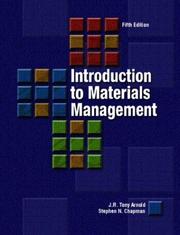 Front cover of Introduction to Materials Management (5th Edition) by J. R. Tony Arnold