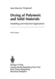 Front cover of Drying of Polymeric and Solid Materials by Jean-Maurice Vergnaud