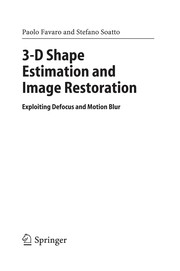 Front cover of 3-D shape estimation and image restoration by Paolo Favaro