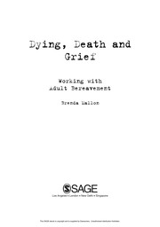 Cover of Dying, death and grief by Brenda Mallon
