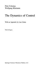 Front cover of The Dynamics of Control by Fritz Colonius