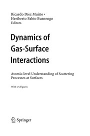 Front cover of Dynamics of Gas-Surface Interactions by Ricardo Díez Muiño