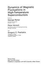 Front cover of Dynamics of Magnetic Fluctuations in High-Temperature Superconductors by George Reiter