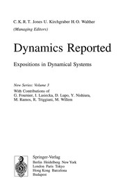 Front cover of Dynamics Reported, Vol. 3 New Series by C. K. R. T. Jones