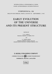 Front cover of Early Evolution of the Universe and its Present Structure by G. O. Abell