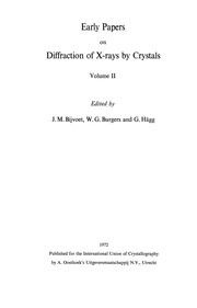 Front cover of Early Papers on Diffraction of X-rays by Crystals by J. M. Bijvoet