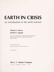 Front cover of Earth in crisis by Thomas L. Burrus