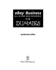 Front cover of EBay business all-in-one desk reference for dummies by Marsha Collier