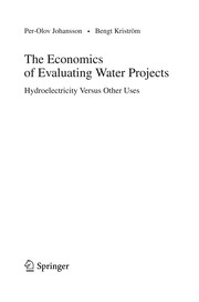 Front cover of The Economics of Evaluating Water Projects by Per-Olov Johansson
