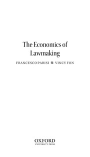 Front cover of The economics of lawmaking by Francesco Parisi