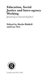 Front cover of Education, social justice and inter-agency working by Sheila Riddell