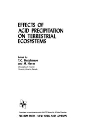 Cover of Effects of Acid Precipitation on Terrestrial Ecosystems by T. C. Hutchinson