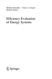 Front cover of Efficiency evaluation of energy systems by Mehmet Kanoglu