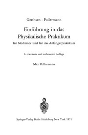 Front cover of Einführung in das Physikalische Praktikum by Max Pollermann