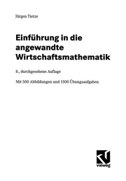 Cover of Einführung in die angewandte Wirtschaftsmathematik by Jürgen Tietze