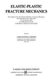 Front cover of Elastic-Plastic Fracture Mechanics by Lars Hannes Larsson
