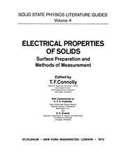 Cover of Electrical Properties of Solids by T. F. Connolly