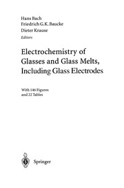 Cover of Electrochemistry of Glasses and Glass Melts, Including Glass Electrodes by Hans Bach