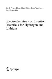 Front cover of Electrochemistry of Insertion Materials for Hydrogen and Lithium by Su-Il Pyun