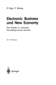 Front cover of Electronic Business und New Economy by P. Page