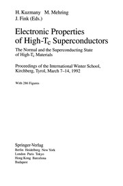 Front cover of Electronic Properties of High-Tc Superconductors by Hans Kuzmany