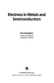 Front cover of Electrons in Metals and Semiconductors by R.G. Chambers