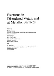 Cover of Electrons in Disordered Metals and at Metallic Surfaces by P. Phariseau