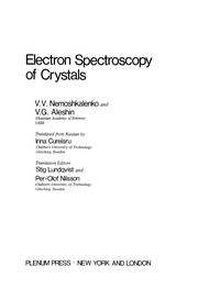 Front cover of Electron Spectroscopy of Crystals by Vladimir Vladimirovich Nemoshkalenko