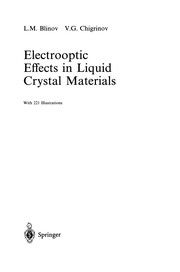 Cover of Electrooptic Effects in Liquid Crystal Materials by L. M. Blinov
