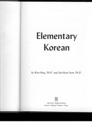 Cover of Elementary Korean by Ross King