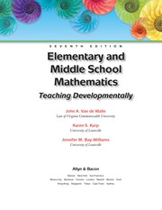 Front cover of Elementary and middle school mathematics teaching developmentally by John A. Van de Walle