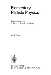 Cover of Elementary particle physics by Ewald Paul