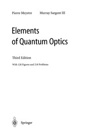 Front cover of Elements of Quantum Optics by Pierre Meystre