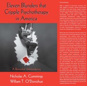 Cover of Eleven blunders that cripple psychotherapy in America by Nicholas A. Cummings