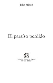 Cover of El paraíso perdido by John Milton
