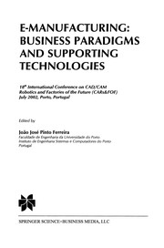 Front cover of E-Manufacturing: Business Paradigms and Supporting Technologies by João José Pinto Ferreira