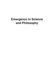 Front cover of Emergence in science and philosophy by Antonella Corradini