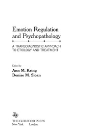 Front cover of Emotion regulation and psychopathology by Ann M. Kring