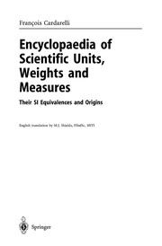 Front cover of Encyclopaedia of Scientific Units, Weights and Measures by François Cardarelli
