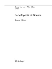 Front cover of Encyclopedia of Finance by Cheng-Few Lee