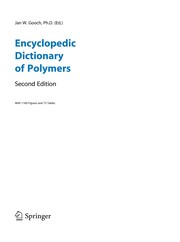 Cover of Encyclopedic dictionary of polymers by Jan W. Gooch