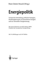 Front cover of Energiepolitik by Hans Günter Brauch