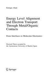 Front cover of Energy Level Alignment and Electron Transport Through Metal/Organic Contacts by Enrique Abad